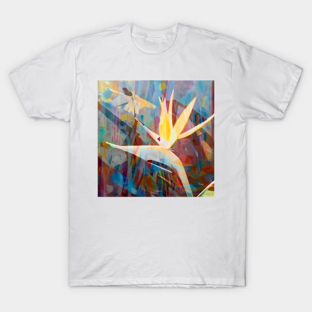 Bird of Paradise Abstract T-Shirt by DANAROPER